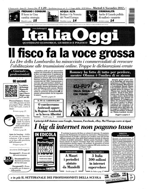 Italia oggi : quotidiano di economia finanza e politica